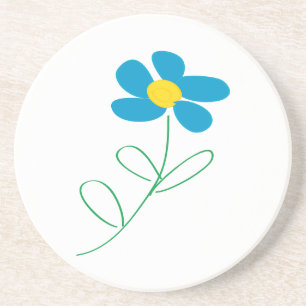 Blue Petal Flower Coaster