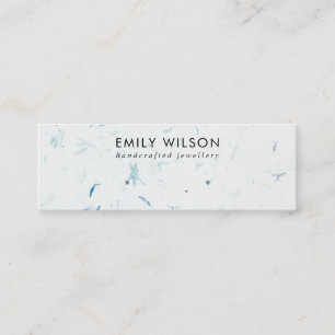 BLUE PETAL HANDMADE PAPER STUD EARRING DISPLAY MINI BUSINESS CARD