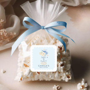 Blue Petals and Prosecco Bridal Shower Square Sticker