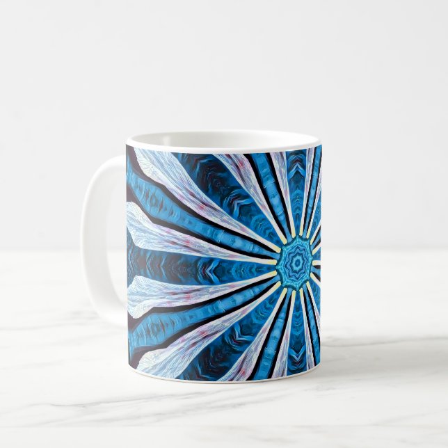 Blue Petals Coffee Mug (Front Left)