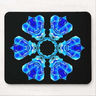Blue Petals Mouse Mat