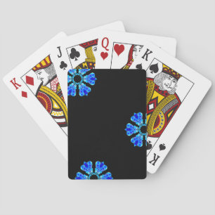 Blue Petals Playing Cards