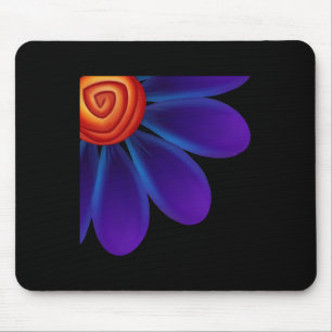 Blue Petals Update Sticker Mouse Mat