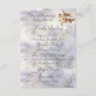 Blue Peter Pan Baby  Flies with FairiesShower Invi Save The Date