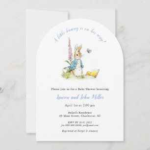 Blue Peter Rabbit Baby Boy Shower  Invitation
