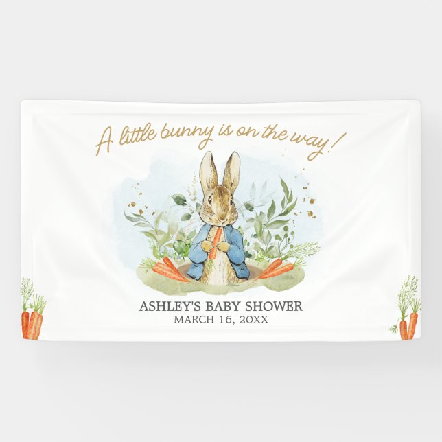 Blue Peter Rabbit Baby Shower  Banner (Horizontal)