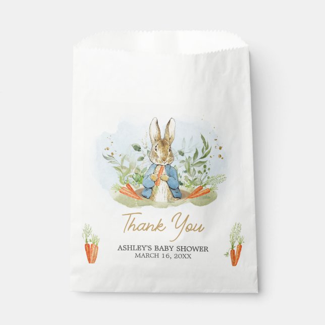 Blue Peter Rabbit Baby Shower  Favour Bags (Front)