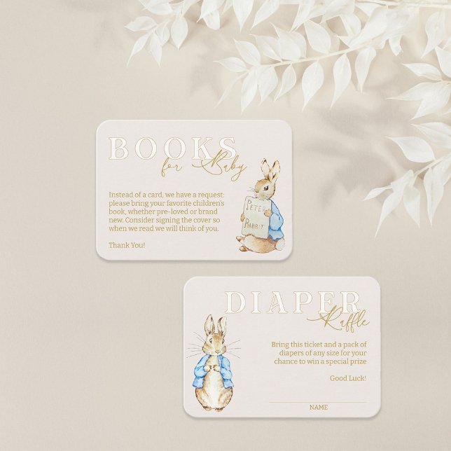 Blue Peter the Rabbit Baby Shower Diaper Raffle Enclosure Card (Creator Uploaded)