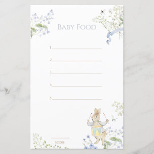 Blue Peter the Rabbit Guess Baby Food Game