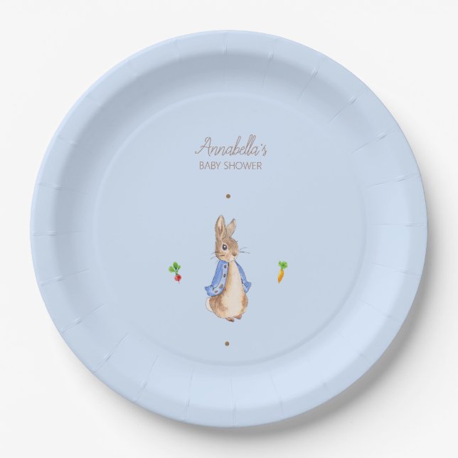 Blue Peter the Rabbit Paper Plate (Front)