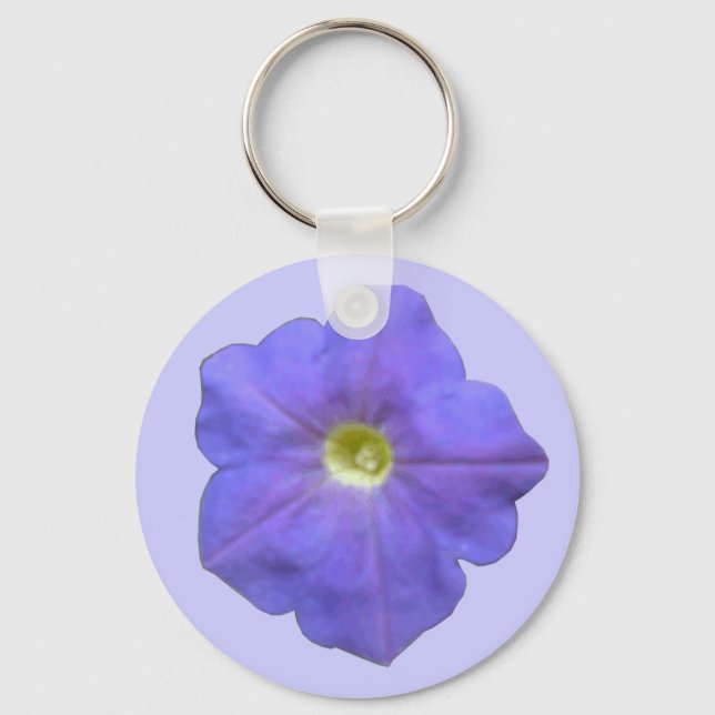 Blue Petunia Keychain (Front)