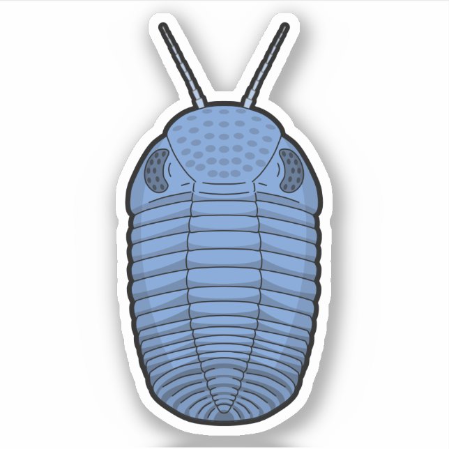 Blue Phacops Trilobite- Prehistoric Animal Vinyl (Front)