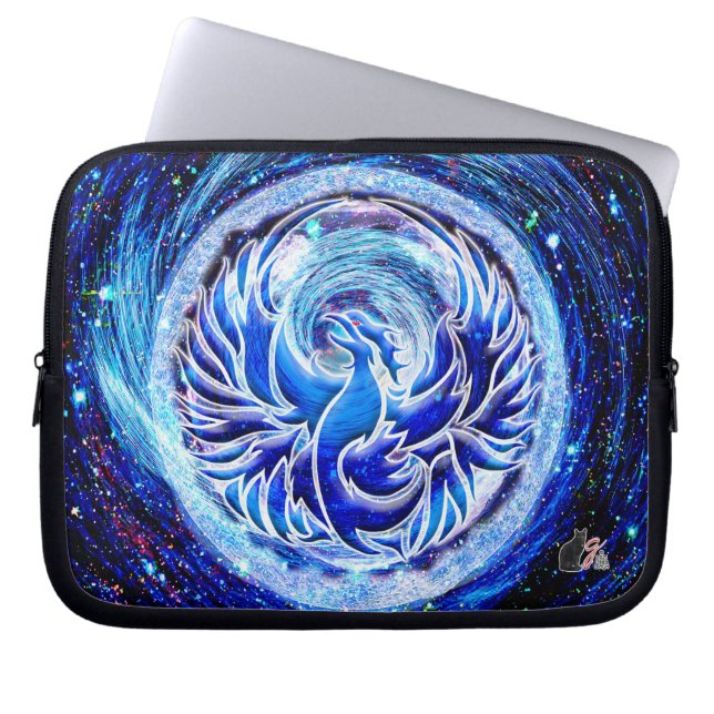 Blue Phoenix 10"  Laptop Sleeve (Front)