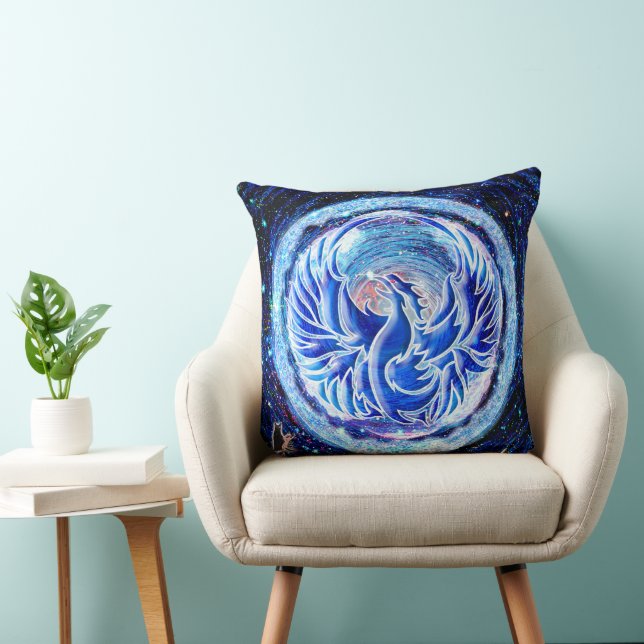 Blue Phoenix Cushion (Chair)