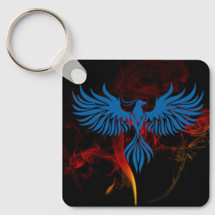 Blue Phoenix Key Ring
