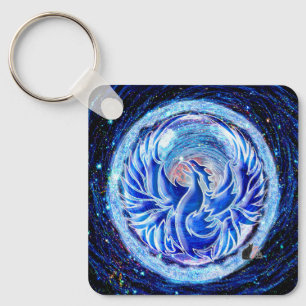 Blue Phoenix Key Ring
