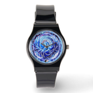 Blue Phoenix Silicone Watch