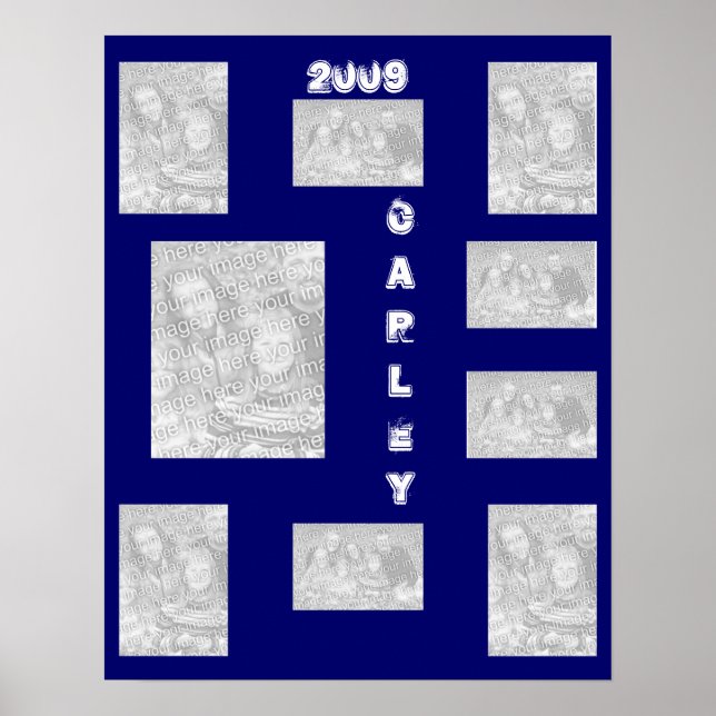Blue Photo Collage 2009 Poster (Front)