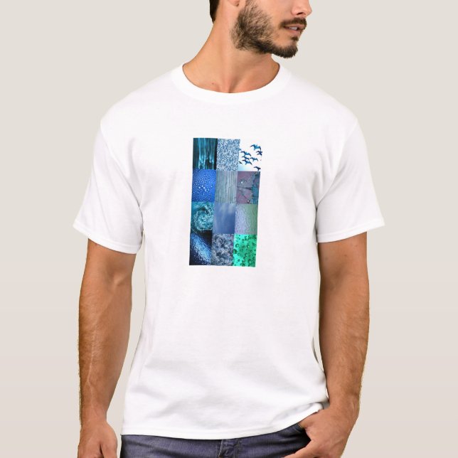 Blue Photo Collage T-Shirt (Front)