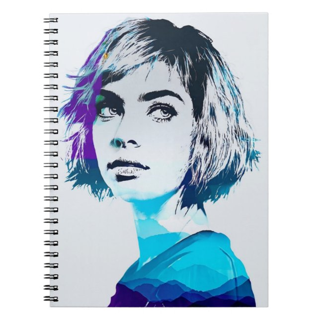 Blue Photo Lady | Notebook Journal (Front)