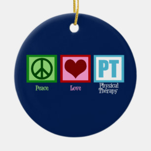Blue Physical Therapy Ceramic Tree Decoration
