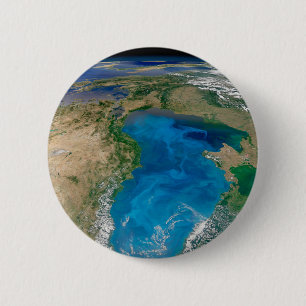 Blue Phytoplankton Bloom In The Black Sea 6 Cm Round Badge