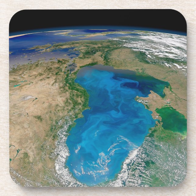 Blue Phytoplankton Bloom In The Black Sea Coaster (Front)