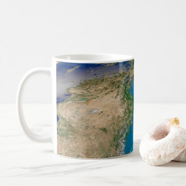 Blue Phytoplankton Bloom In The Black Sea Coffee Mug (With Donut)