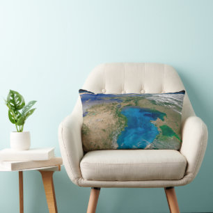 Blue Phytoplankton Bloom In The Black Sea Lumbar Cushion