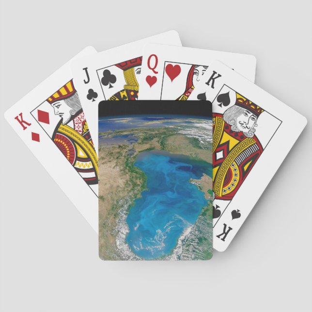Blue Phytoplankton Bloom In The Black Sea Playing Cards (Back)