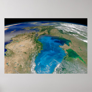 Blue Phytoplankton Bloom In The Black Sea Poster
