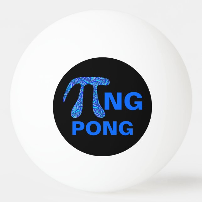 Blue Pi Symbol Math Geek Funny Pi+ng Pong Design Ping Pong Ball (Front)
