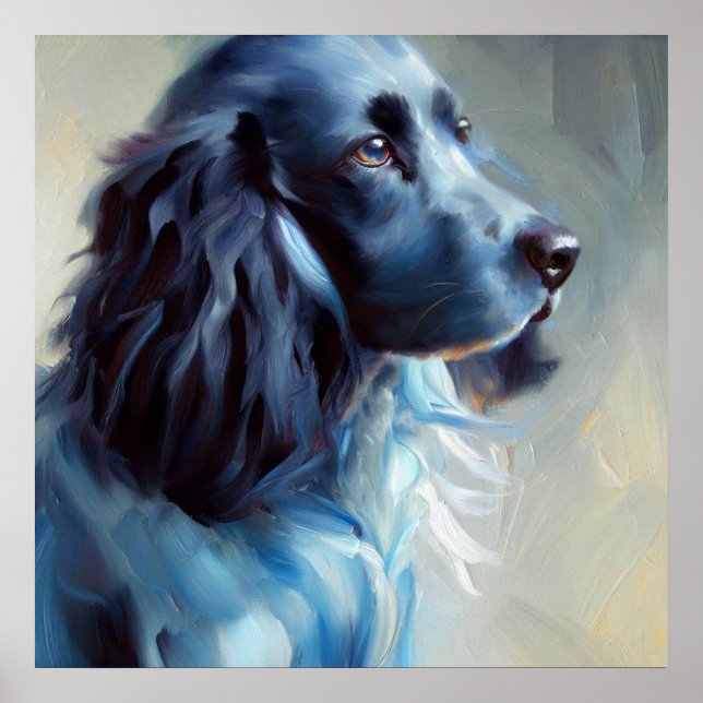 Blue Picardy Spaniel Dog  Poster (Front)