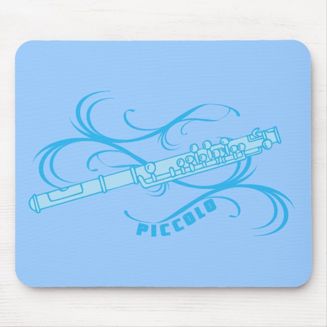 Blue Piccolo Mouse Mat (Front)