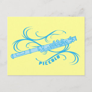 Blue Piccolo Postcard