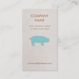 Blue Pig Business Card