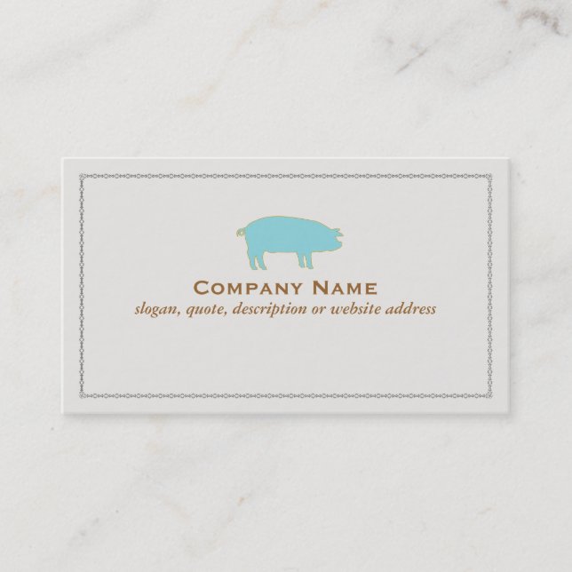 Blue Pig Business Card (Front)