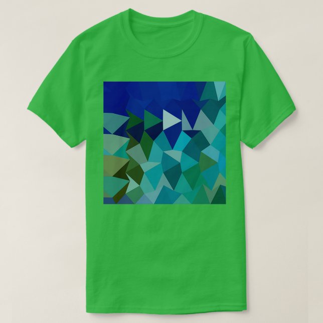 Blue Pigment Abstract Low Polygon Background 1 T-Shirt (Design Front)