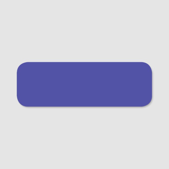 Blue (pigment) (solid colour)  name tag (Front)
