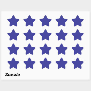 Blue (pigment) (solid colour) star sticker