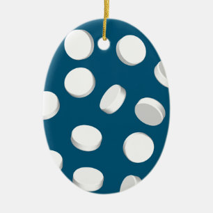blue pills drugs ceramic tree decoration