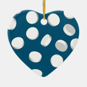 blue pills drugs ceramic tree decoration