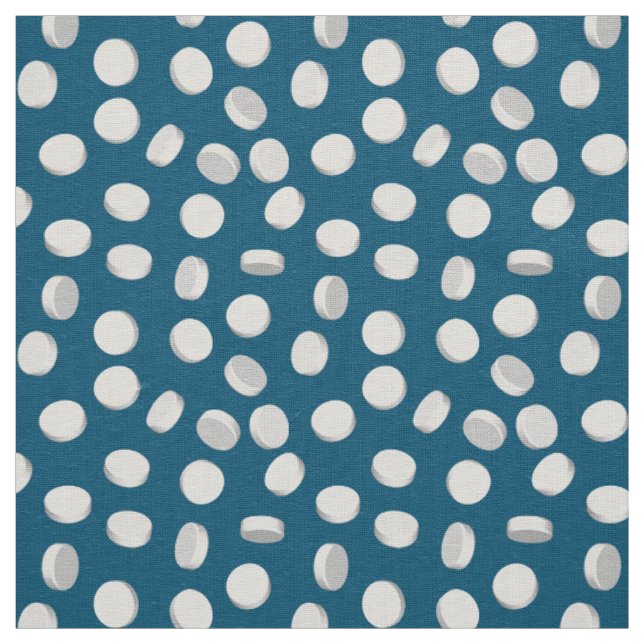 blue pills drugs fabric (Swatch)