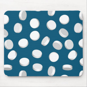 blue pills drugs mouse mat