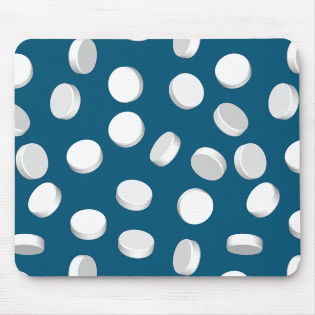 blue pills drugs mouse mat (Front)