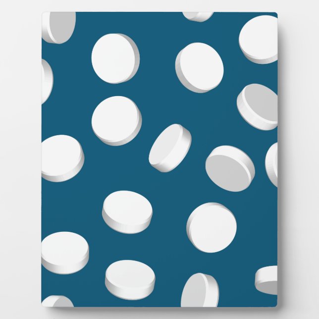 blue pills drugs plaque (Front)