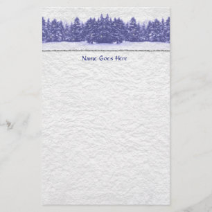 Blue Pine Line Handmade Paper