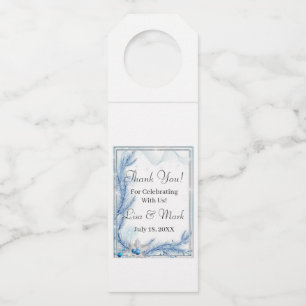 Blue Pine Winter Christmas Wedding Bottle Hangers