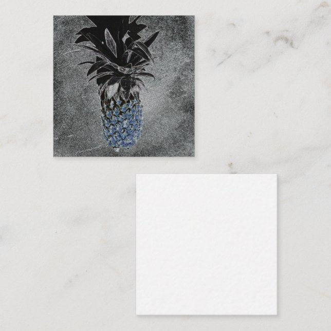Blue Pineapple Asphalt Texture Industrial Enclosure Card (Front/Back)