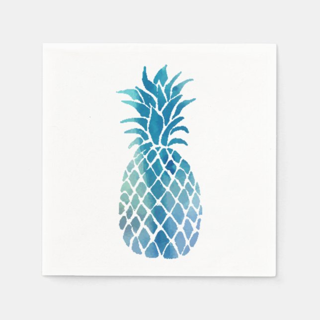 blue pineapple napkin (Front)